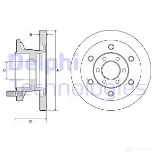 Тормозной диск DELPHI 5012759369500 935978 YDE V0 BG9911