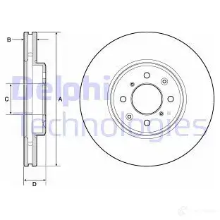 Тормозной диск DELPHI BG3970 5012759360682 935141 IO XD0S5