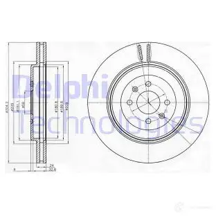 Тормозной диск DELPHI BG3854 935025 5012759308738 TF 66C