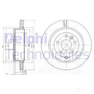 Тормозной диск DELPHI BG4125 935307 MTC CC 5012759416266