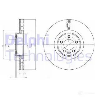 Тормозной диск DELPHI JF RQC 935832 BG9079 5012759449981