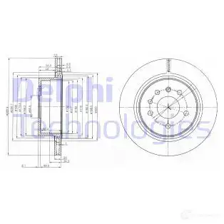 Тормозной диск DELPHI BG4043 A03 9FM 935220 5012759386231
