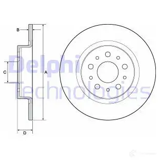 Тормозной диск DELPHI 5012759535769 COGUK2 W 935667 BG4690C