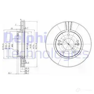 Тормозной диск DELPHI 934886 BG3721 5012759285039 3C A90Z изображение 0