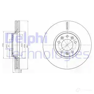 Тормозной диск DELPHI 5012759416341 TQ GJ3PZ 935260 BG4083