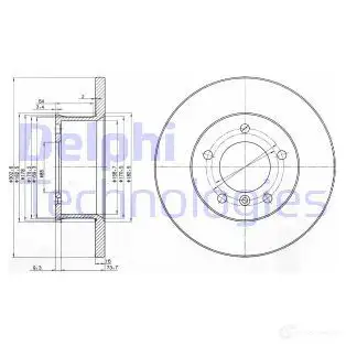 Тормозной диск DELPHI 934191 BG2556 0 PG1A 5012759425527