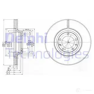 Тормозной диск DELPHI 5012759421987 Y 9ICBG BG2199 933936