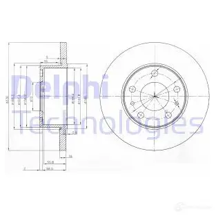 Тормозной диск DELPHI UP EJFD BG3751 5012759280485 934916