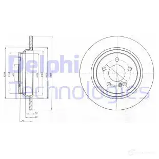 Тормозной диск DELPHI BG4298C 935505 5012759530955 C 301OJE изображение 0