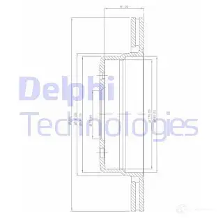 Тормозной диск DELPHI V ZT5OQ 5012759424353 934113 BG2436