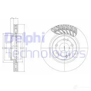 Тормозной диск DELPHI 934371 BG2775 5012759066584 CMZU ED