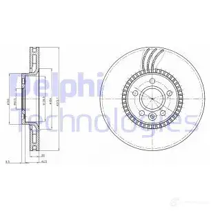 Тормозной диск DELPHI 934956 IX8 5HT BG3784 5012759280812 изображение 0