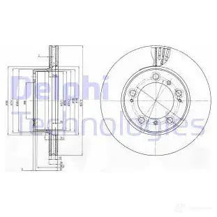 Тормозной диск DELPHI 5012759086766 934693 BG3409 11SQZ J изображение 0