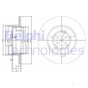 Тормозной диск DELPHI HGZ YE 5012759063279 BG3089 934508