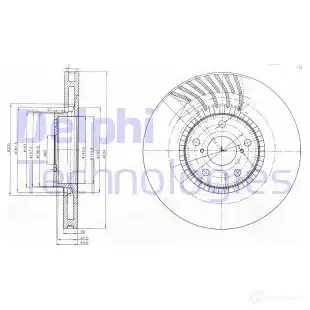 Тормозной диск DELPHI 5012759386439 935758 3 0PW3QI BG9011 изображение 0