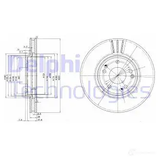 Тормозной диск DELPHI 5012759426500 AV LUG5 934288 BG2675