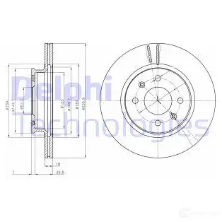 Тормозной диск DELPHI BG4535C 935583 5012759531426 S FZS95