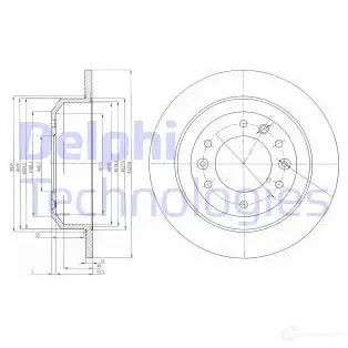 Тормозной диск DELPHI Z V66C 935317 5012759420386 BG4138 изображение 0