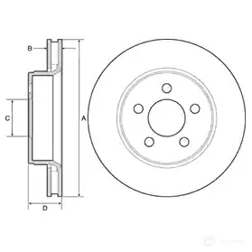 Тормозной диск DELPHI BG4642 9 4HNZL 5012759533680 935621 изображение 0