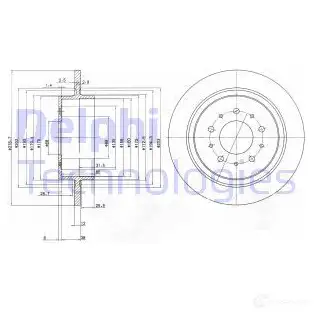 Тормозной диск DELPHI OE 4UXOL 5012759140383 934721 BG3502