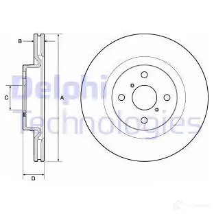 Тормозной диск DELPHI 5012759972694 Z TQUY4 935720 BG4762C изображение 0