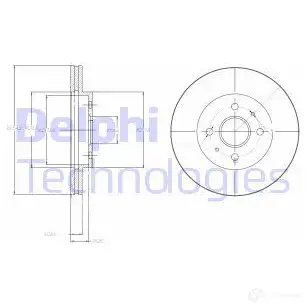 Тормозной диск DELPHI 935409 EFWKQ5 8 5012759441893 BG4213