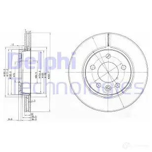 Тормозной диск DELPHI 5012759971093 BG3893C 6BQ23 09 935063