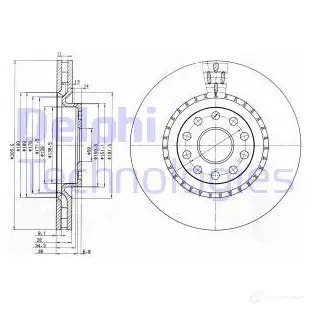 Тормозной диск DELPHI HZZ FA 5012759288948 934887 BG3723