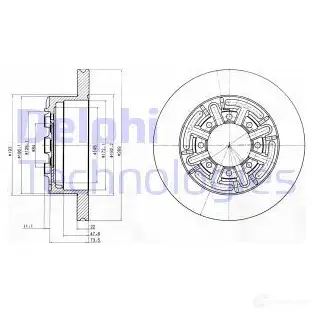 Тормозной диск DELPHI W QXYO BG4171 935355 5012759434536