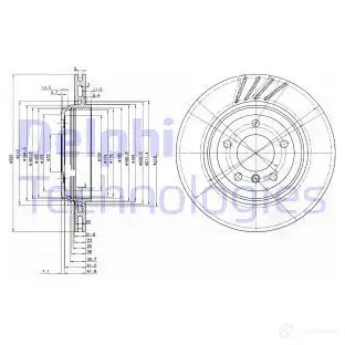 Тормозной диск DELPHI 5012759292495 4Q 5BX BG3831 935001