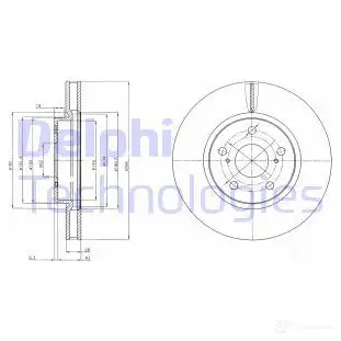 Тормозной диск DELPHI BG4139 935318 NL4 X9 5012759420393