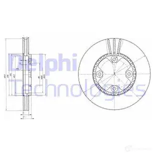 Тормозной диск DELPHI 934083 5012759424032 BG2404 0U1 ZNLL