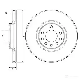 Тормозной диск DELPHI 934939 BG3770C Y PIB8MS 5012759533581 изображение 0