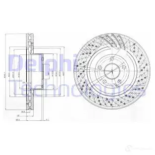 Тормозной диск DELPHI WUN59 X BG9754 5012759345207 935957