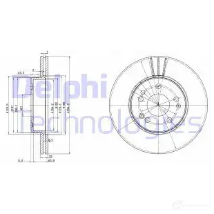 Тормозной диск DELPHI 934290 5012759426524 RMEM 6 BG2677