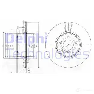 Тормозной диск DELPHI 935755 5012759386415 O3Y4 07 BG9008 изображение 0