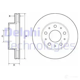 Тормозной диск DELPHI BG9180C 1211321451 W19 UX 5012759980927 изображение 0