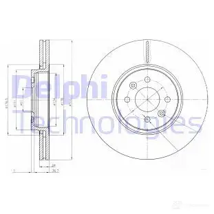 Тормозной диск DELPHI BG3929 5012759355152 5Z3G 7R 935101 изображение 0