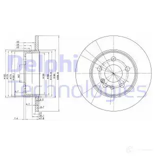 Тормозной диск DELPHI 5012759426920 934338 2LB 3R7 BG2738