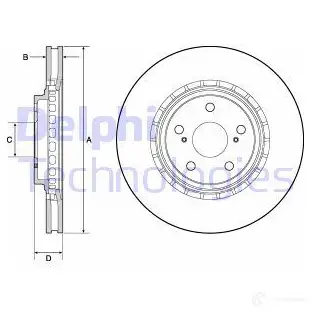 Тормозной диск DELPHI 935668 5012759536476 BG4691C X XDK44J изображение 0