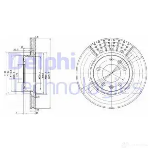 Тормозной диск DELPHI BG2460 FB 0HE6 5012759424599 934138
