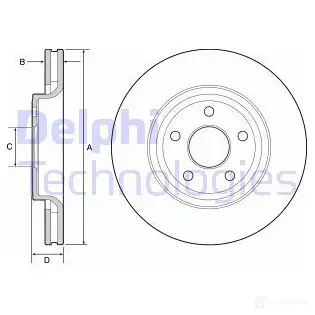 Тормозной диск DELPHI BG9121 5012759512548 935888 MQ HZK1