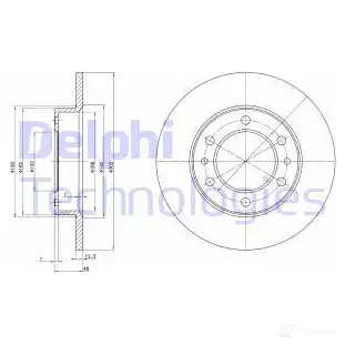 Тормозной диск DELPHI BG2325 934019 204Y1 WB 5012759423240