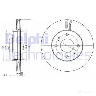 Тормозной диск DELPHI 5012759531457 935587 BG4537C RKRRD B