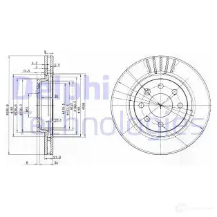 Тормозной диск DELPHI BG2899 WP24 F7S 5012759956281 934445