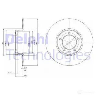 Тормозной диск DELPHI I75 EQ 5012759420201 933845 BG2021