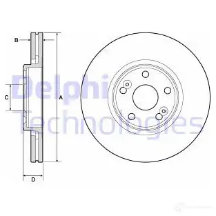 Тормозной диск DELPHI SAX0G KK 935703 5012759972168 BG4746C