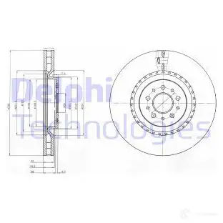 Тормозной диск DELPHI 5012759369661 3GF1 8 BG9843 935967