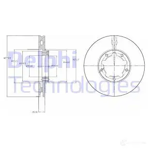 Тормозной диск DELPHI 935413 BG4217 E05 73 5012759441909