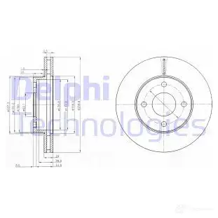Тормозной диск DELPHI BG2350 5012759423493 934042 Y FDZZ